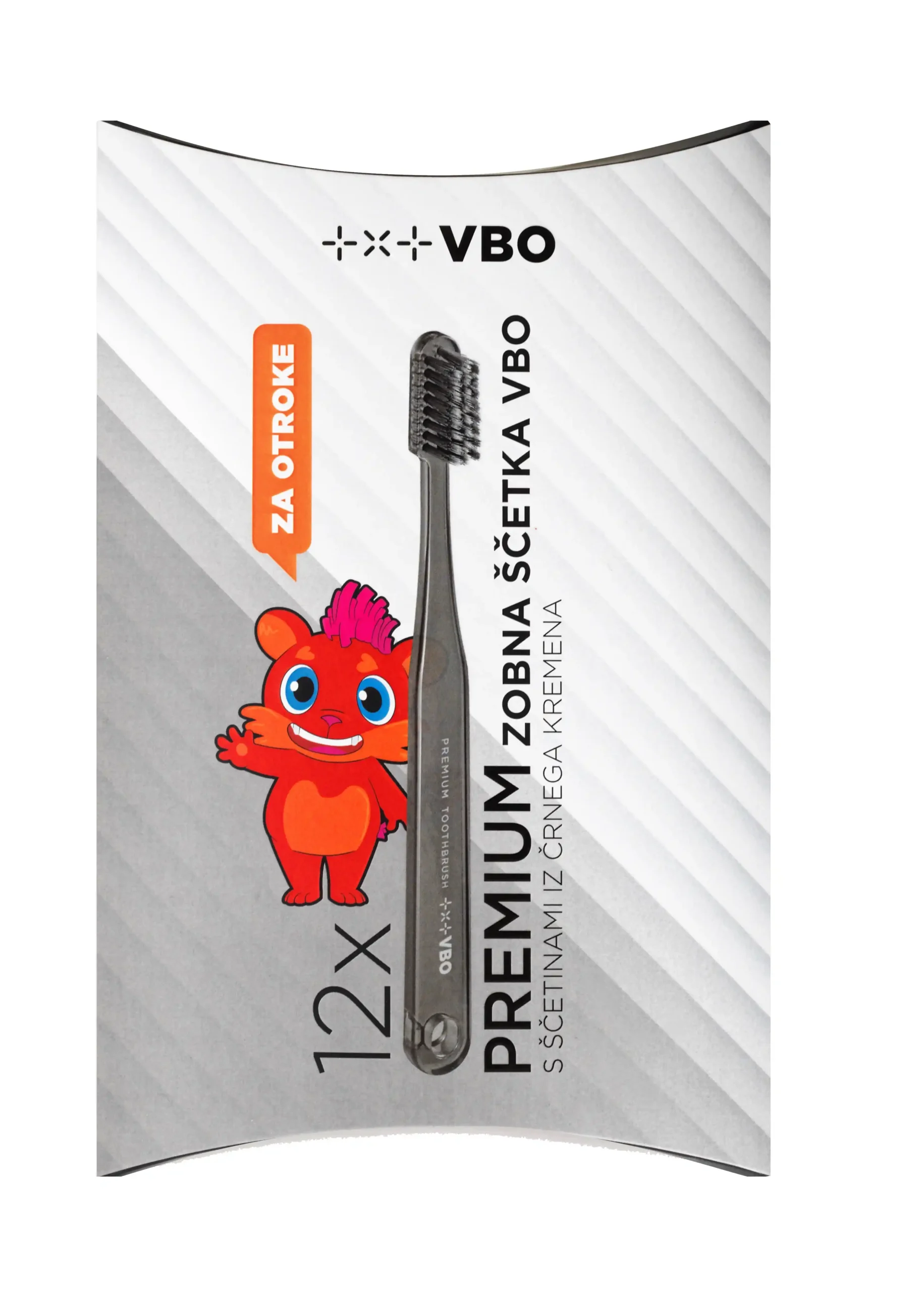 VBO Premium Toothbrush for Kids - Black, 12