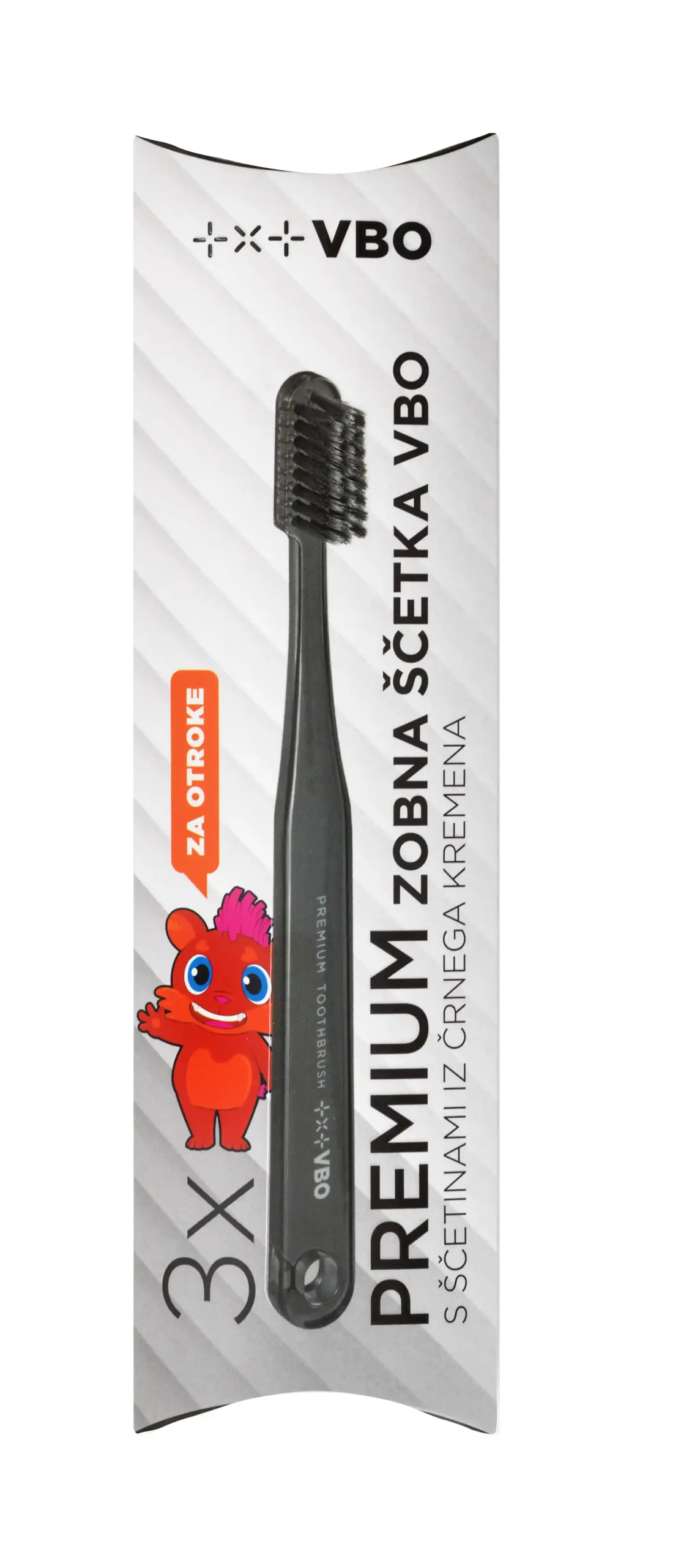 VBO Premium Toothbrush for Kids - Black, 3